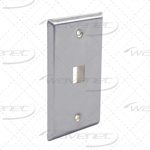 WAVENET 1 PORT FLUSH MOUNTING STYLE STAINLESS STEEL FACEPLATE