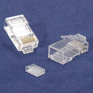 RJ45 Cat. 6 Plug - Stranded - 50 Micron - with Guide - 100 Pack