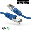 30 Foot Cat7 Shielded (SSTP) 600MHz Ethernet Network Booted Cable Blue