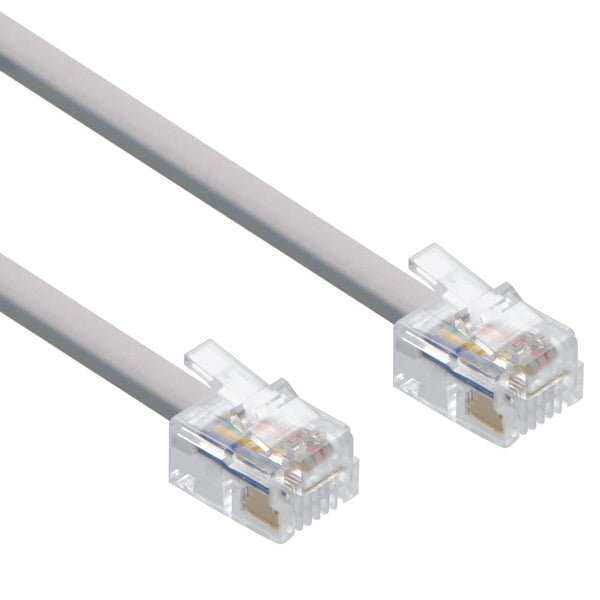 25 Foot RJ12 (6p6c) 6 conductor Modular Telephone Cable Reverse
