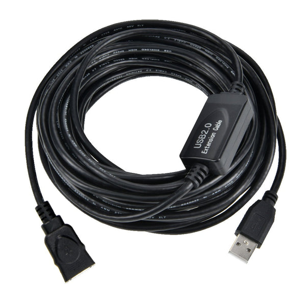 65 Foot A Male to A Female Active Extension USB 2.0 Cable Black