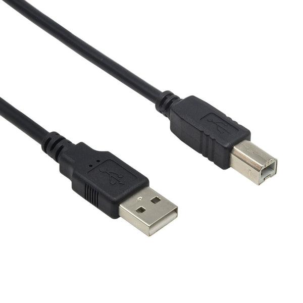 10 Foot A Male to B Male USB 2.0 Cable Black