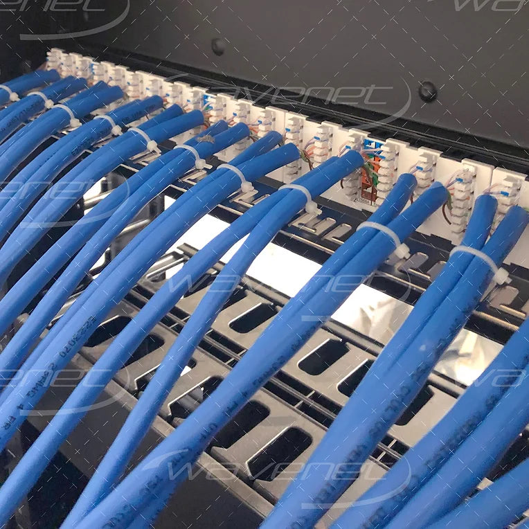 Types Patch Panel WAVENET 24-Port 1U Category 6A 110-Type Patch Panel