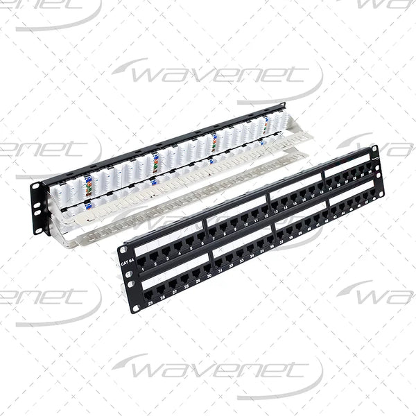 WAVENET 48-Port 2U Category 6A 110-Type Patch Panel