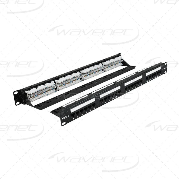 WAVENET 24-Port 1U Category 6 110-Type Patch Panel