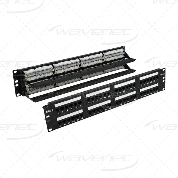 WAVENET 48-Port 2U Category 6 110-Type Patch Panel