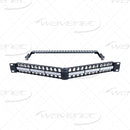 WAVENET Angled 48-Port, 1U High Density Blank Patch Panel