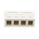 4 Port RJ45 Surface Mount Box White (Box Only)