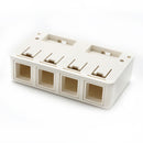 4 Port RJ45 Surface Mount Box White (Box Only)