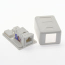 1 Port Surface Mount Box White with Cat.5E keystone Jack