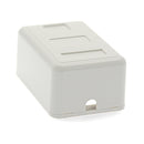 1 Port Surface Mount Box White with Cat. 6 keystone Jack