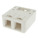 2 Port RJ45 Surface Mount Box White (Box only)