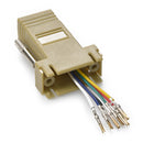 DB9 Female to RJ11/12 (6 wire) Modular Adapter Ivory