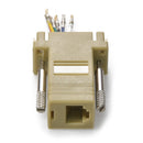 DB9 Female to RJ11/12 (6 wire) Modular Adapter Ivory