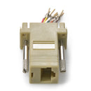 DB9 Male to RJ45 Modular Adapter Ivory