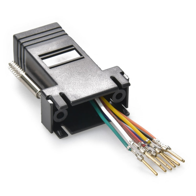 DB9 Female to RJ45 Modular Adapter Black Color