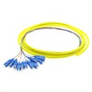 3 meter 12-Fiber SC/UPC Singlemode Pigtail Yellow Jacket