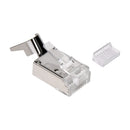 RJ45 plug with tail clamp for CAT6A 28AWG Armored Cable 50pack Jar