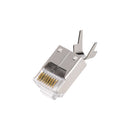 RJ45 plug with tail clamp for CAT6A 28AWG Armored Cable 50pack Jar