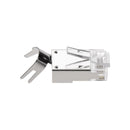 RJ45 plug with tail clamp for CAT6A 24AWG Armored Cable 50pack Jar