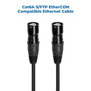 Cat6A S/FTP RJ45 Ethernet Cable with REAN® Connectors, Compatible with Neutrik etherCON® Systems