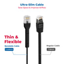 1.5 Foot Cat6A Bendable UTP Slim Ethernet Network Booted Cable 32AWG