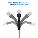 1.5 Foot Cat6A Bendable UTP Slim Ethernet Network Booted Cable 32AWG