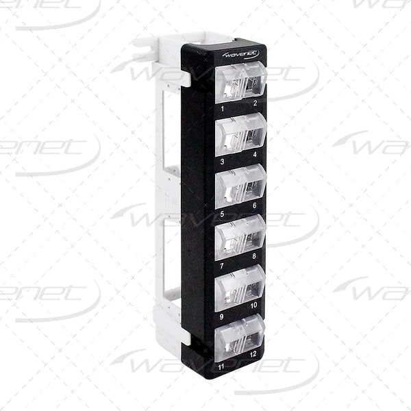 WAVENET 12-Port Wall Mount Rotatable Blank Patch Panel