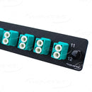 WAVENET LC Fiber Adapter Panel 12-Port, Duplex, Multimode/OM3, Aqua
