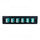 WAVENET LC Fiber Adapter Panel 12-Port, Duplex, Multimode/OM3, Aqua