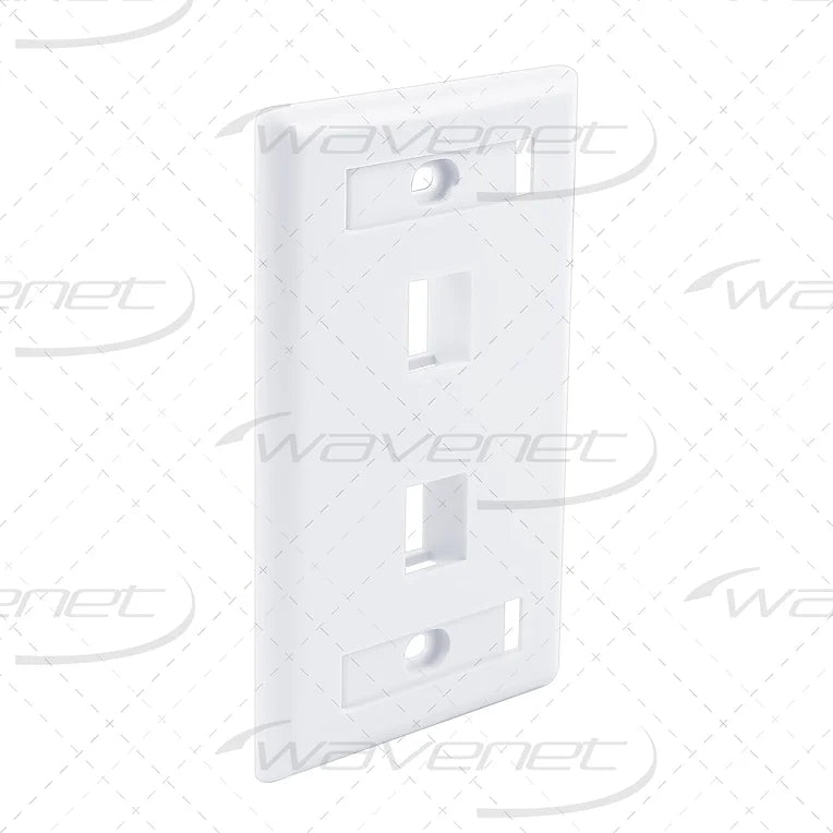 WAVENET FLUSH MOUNTING STYLE w/ ID WINDOW LABEL FACEPLATES PORT 1/2/3/4/6 (25-PACKS)