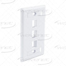 WAVENET FLUSH MOUNTING STYLE w/ ID WINDOW LABEL FACEPLATES PORT 1/2/3/4/6 (25-PACKS)