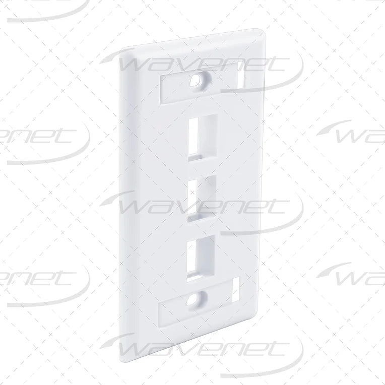 WAVENET FLUSH MOUNTING STYLE w/ ID WINDOW LABEL FACEPLATES PORT 1/2/3/4/6 (25-PACKS)