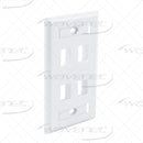 WAVENET FLUSH MOUNTING STYLE w/ ID WINDOW LABEL FACEPLATES PORT 1/2/3/4/6 (25-PACKS)