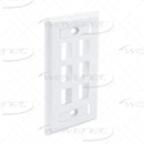 WAVENET FLUSH MOUNTING STYLE w/ ID WINDOW LABEL FACEPLATES PORT 1/2/3/4/6 (25-PACKS)
