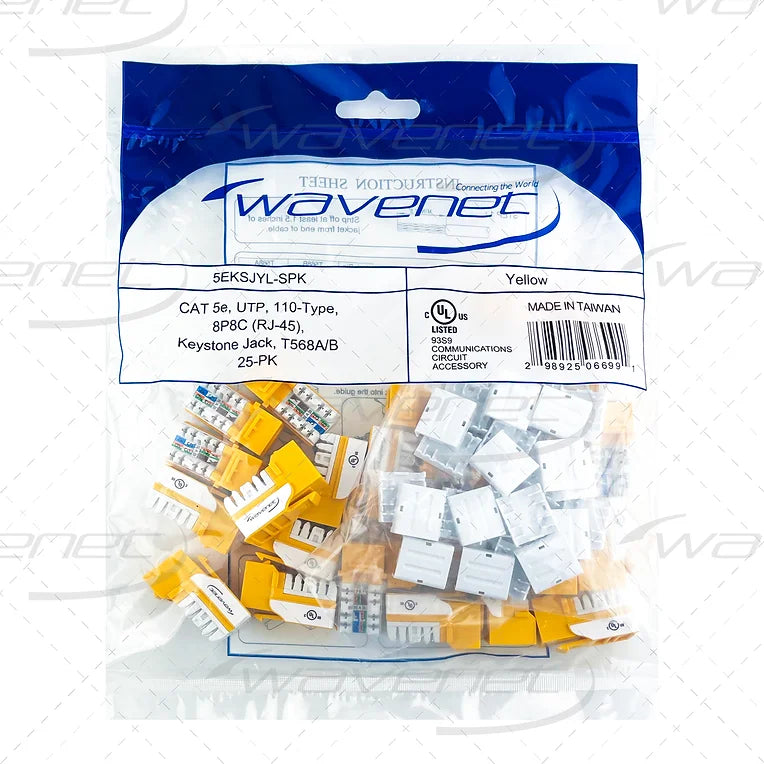 Wavenet SDJ-SERIES CAT5e UTP KEYSTONE JACKS