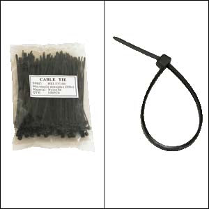 12 Inch Nylon Cable Tie 50lbs Black 100 pack