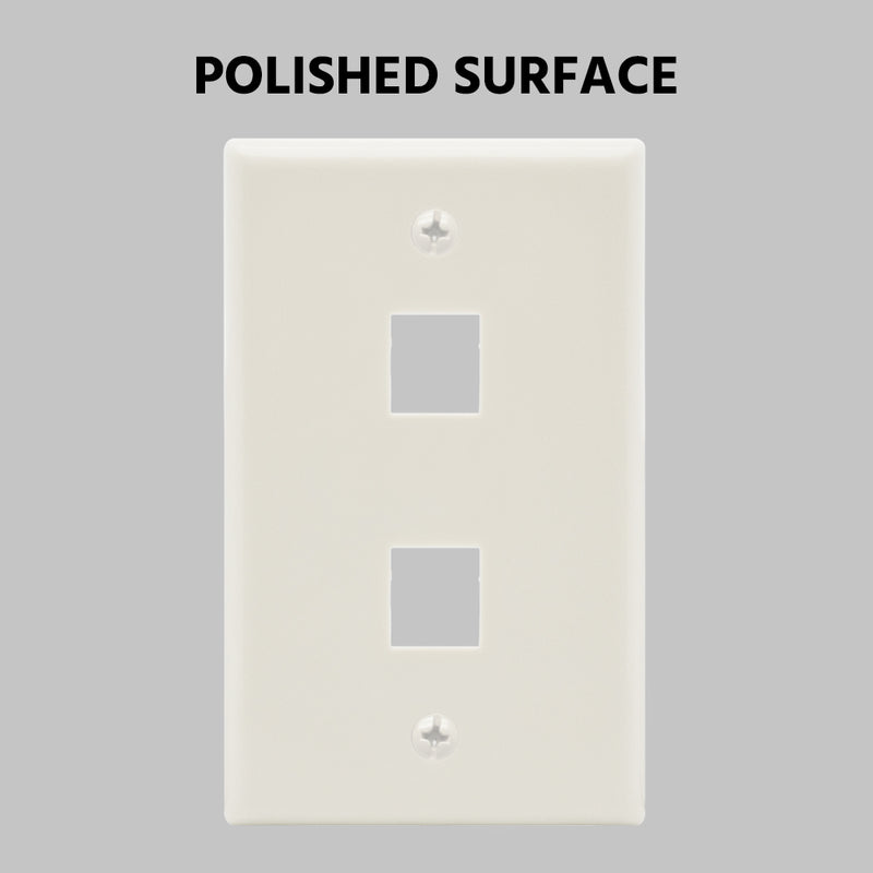2 Port Keystone Wall Plate