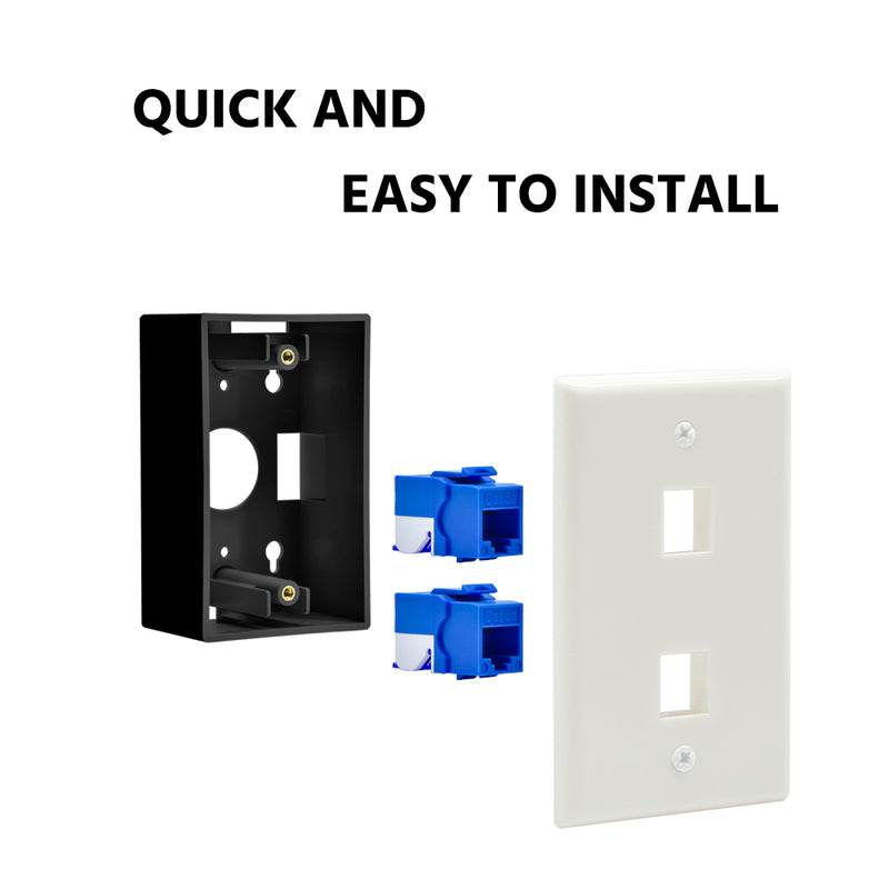 2 Port Keystone Wall Plate