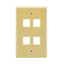 4 Port Keystone Wall Plate