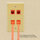 4 Port Keystone Wall Plate