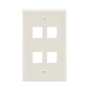 4 Port Keystone Wall Plate