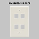 4 Port Keystone Wall Plate