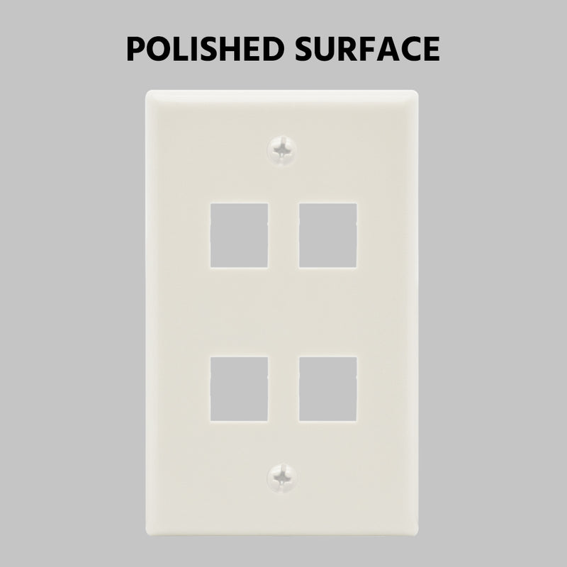 4 Port Keystone Wall Plate