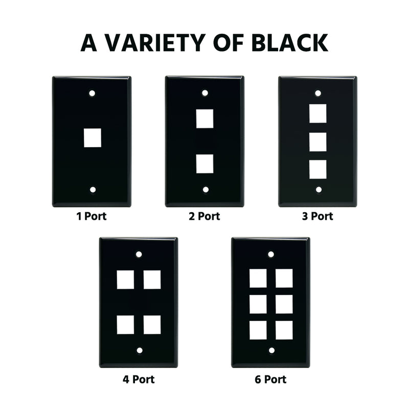6 Port Keystone Wall Plate