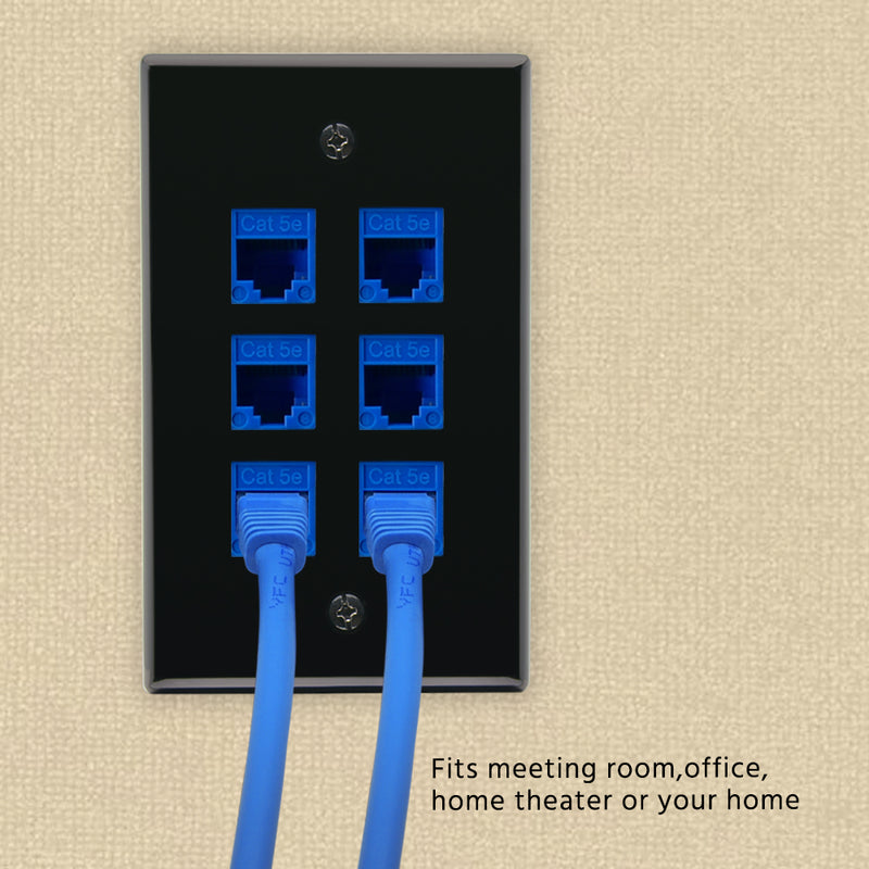 6 Port Keystone Wall Plate