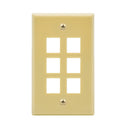 6 Port Keystone Wall Plate