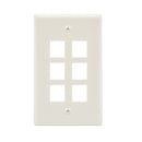 6 Port Keystone Wall Plate