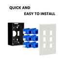 6 Port Keystone Wall Plate