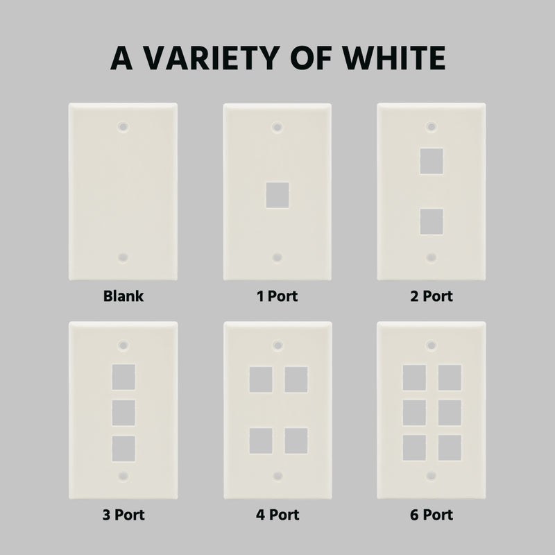 6 Port Keystone Wall Plate